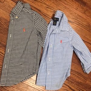 Set of 2 Ralph Lauren Toddler Button Down. Size 2t